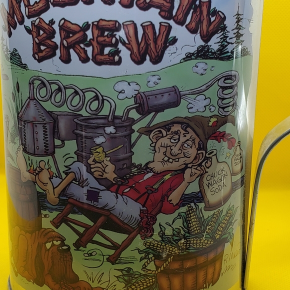 Mountain Brew Beer Mug Tin Metal Advertising Collectible Old Fashioned Soda (C1) - Picture 5 of 14